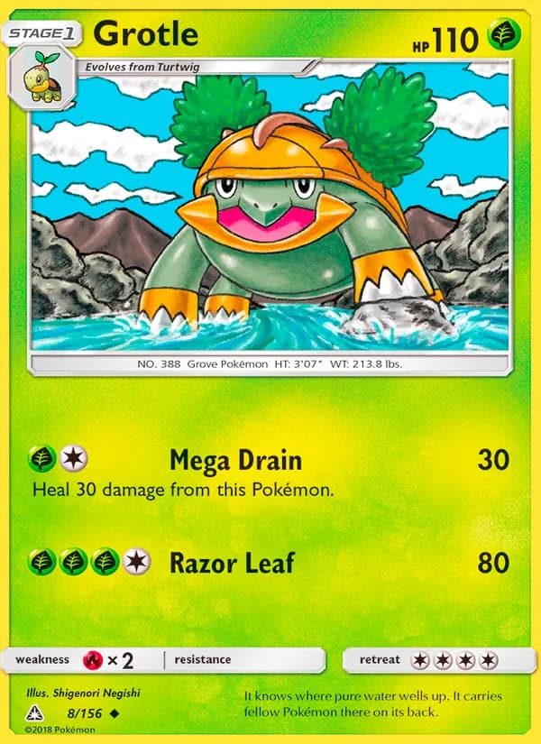 Grotle card in English