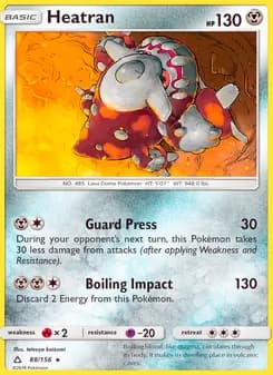 Heatran card in English