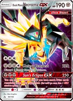 Dusk Mane Necrozma GX card in English