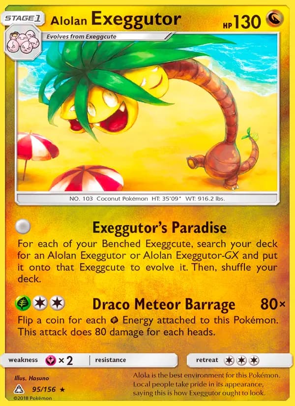 Alolan Exeggutor card in English