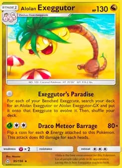 Alolan Exeggutor card in English