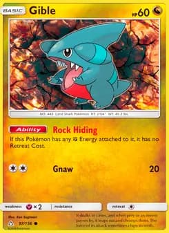 Gible card in English