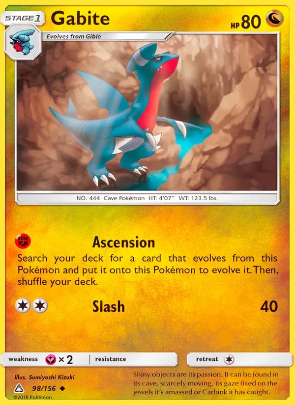 Gabite card in English