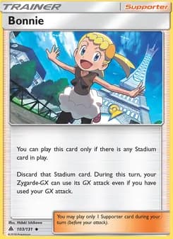 Bonnie card in English
