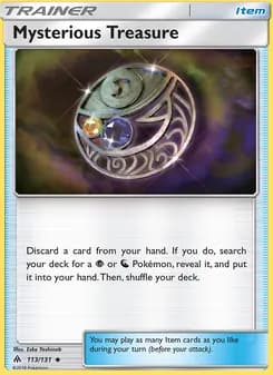 Mysterious Treasure card in English