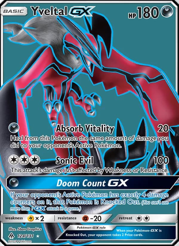 Yveltal GX card in English