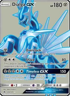 Dialga GX card in English