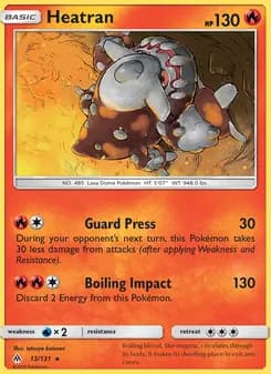 Heatran card in English
