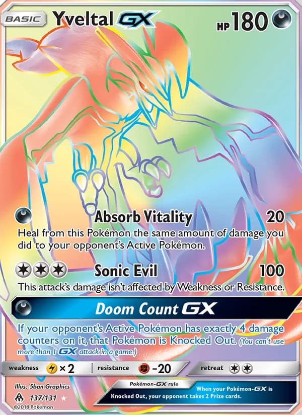 Yveltal GX card in English