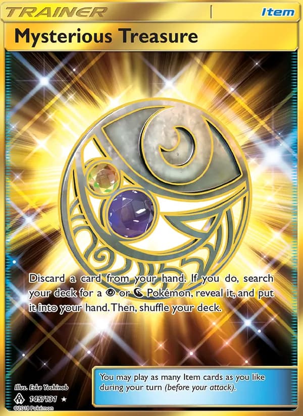 Mysterious Treasure card in English