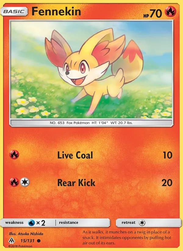 Fennekin card in English