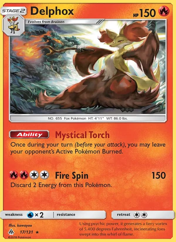 Delphox card in English