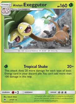 Alolan Exeggutor card in English