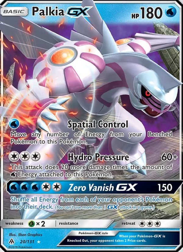 Palkia GX card in English