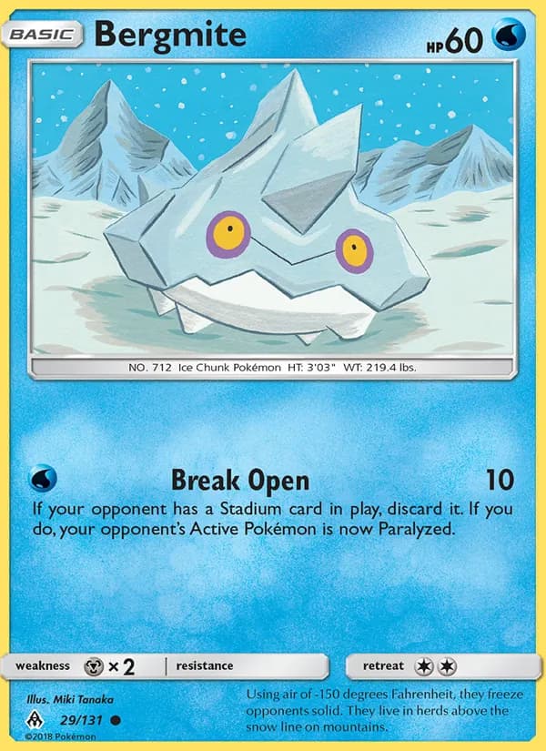 Bergmite card in English