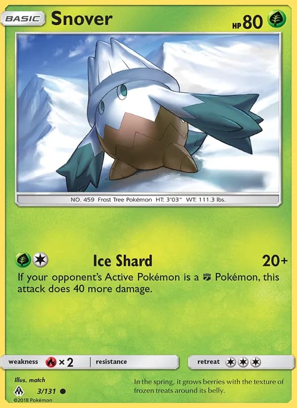 Snover card in English