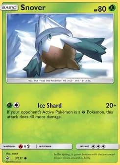 Snover card in English