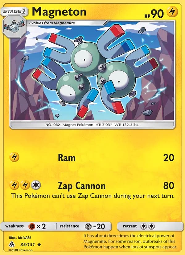 Magneton card in English