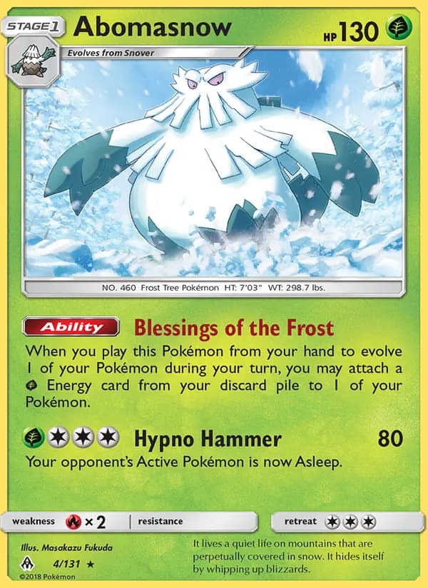 Abomasnow card in English
