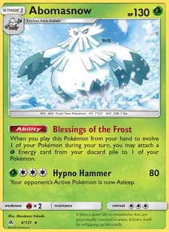 Abomasnow card in English