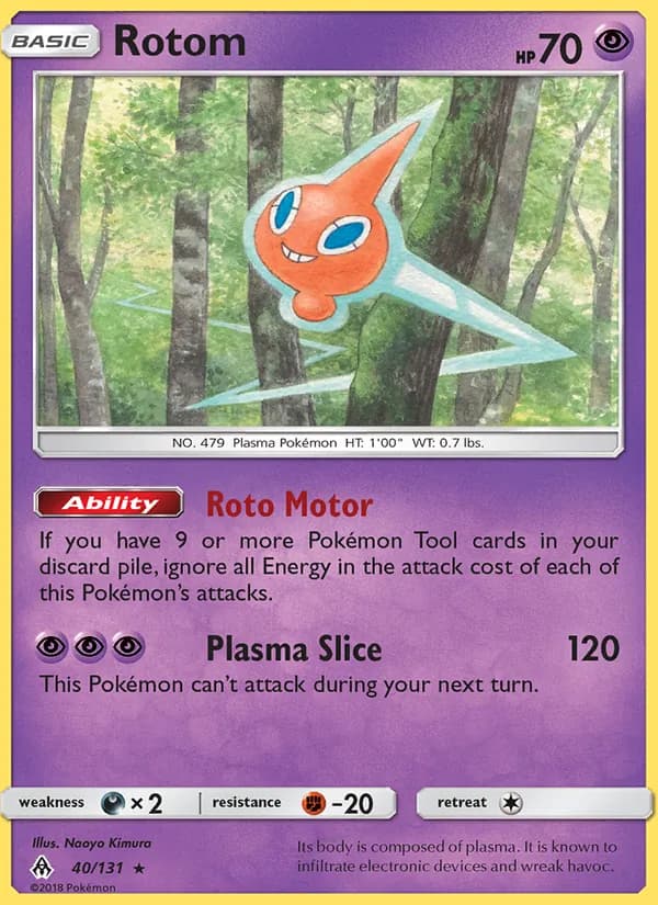 Rotom card in English