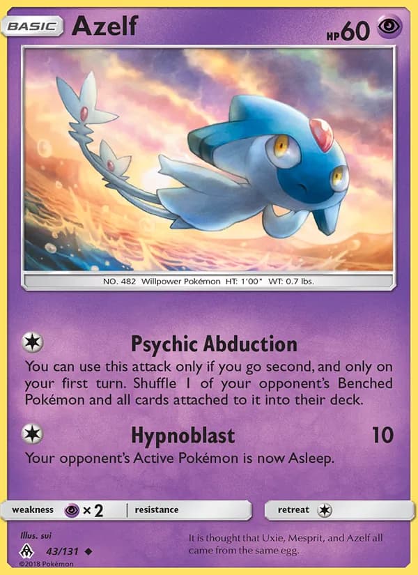 Azelf card in English