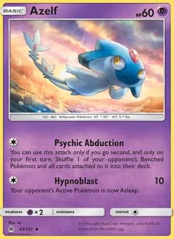 Azelf card in English