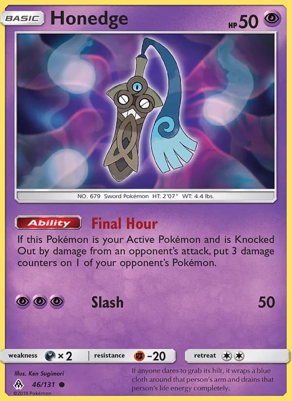 Honedge card in English