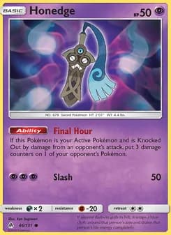 Honedge card in English