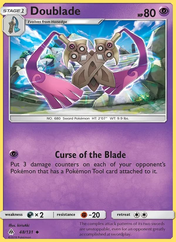Doublade card in English