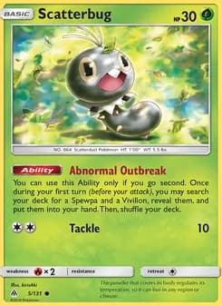Scatterbug card in English