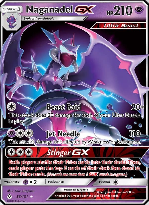 Naganadel GX card in English