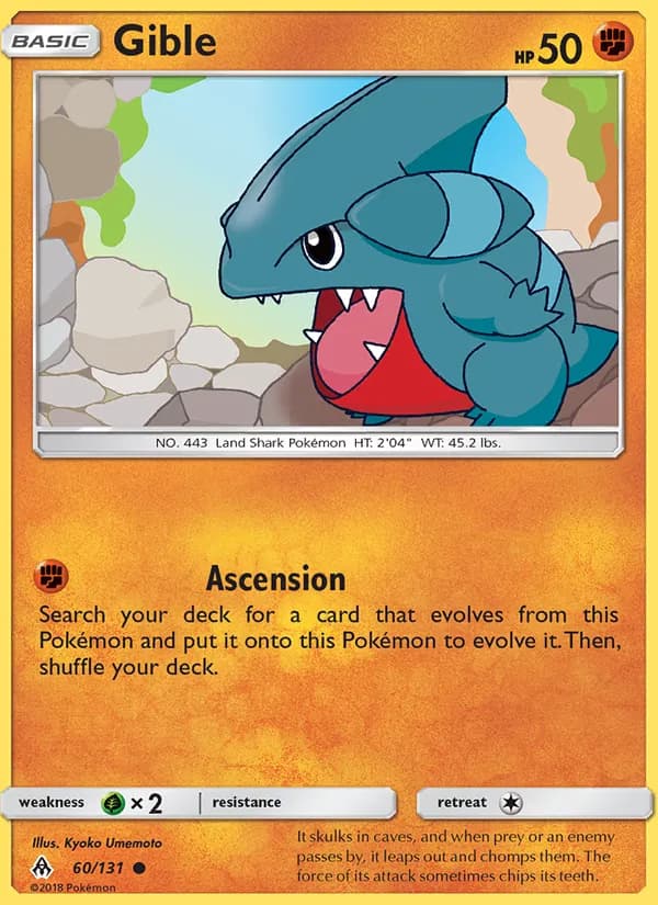 Gible card in English