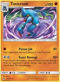 Toxicroak card in English