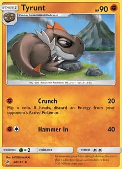 Tyrunt card in English