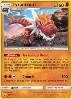 Tyrantrum card in English