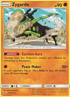 Zygarde card in English