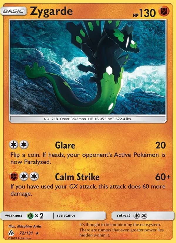 Zygarde card in English