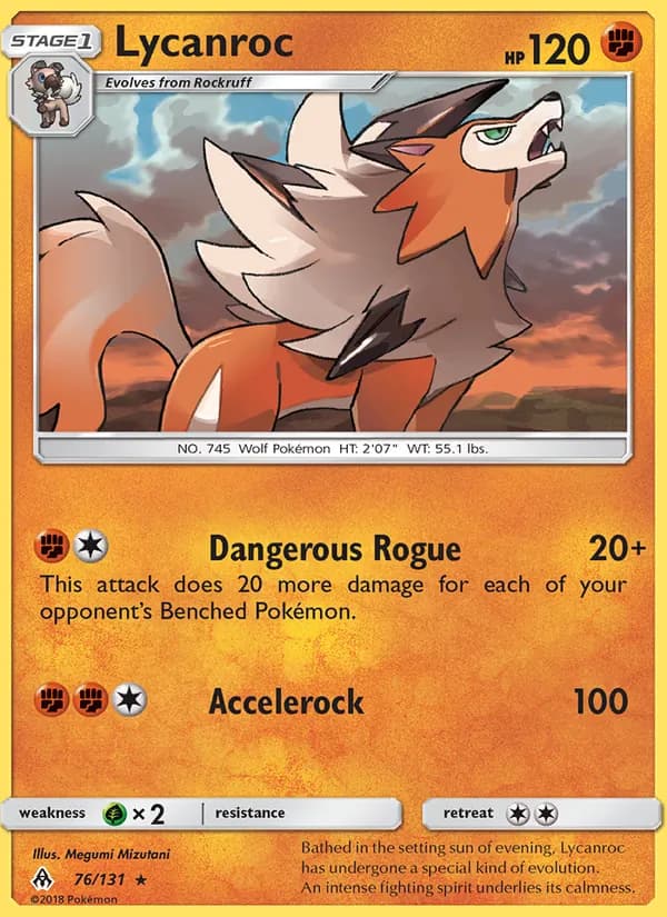 Lycanroc card in English