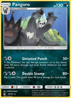 Pangoro card in English