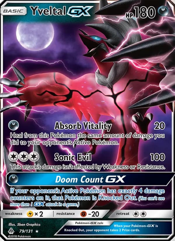 Yveltal GX card in English