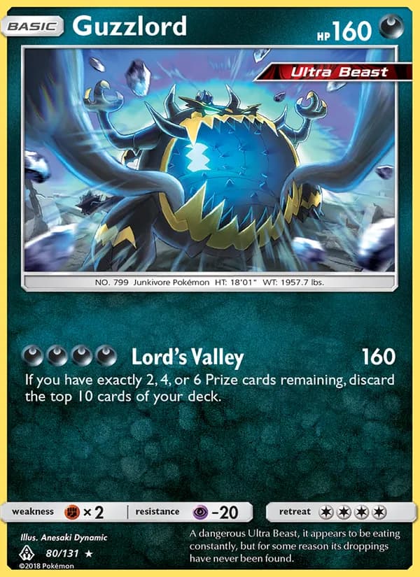Guzzlord card in English