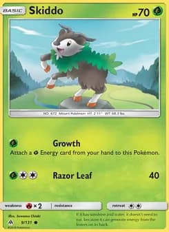 Skiddo card in English
