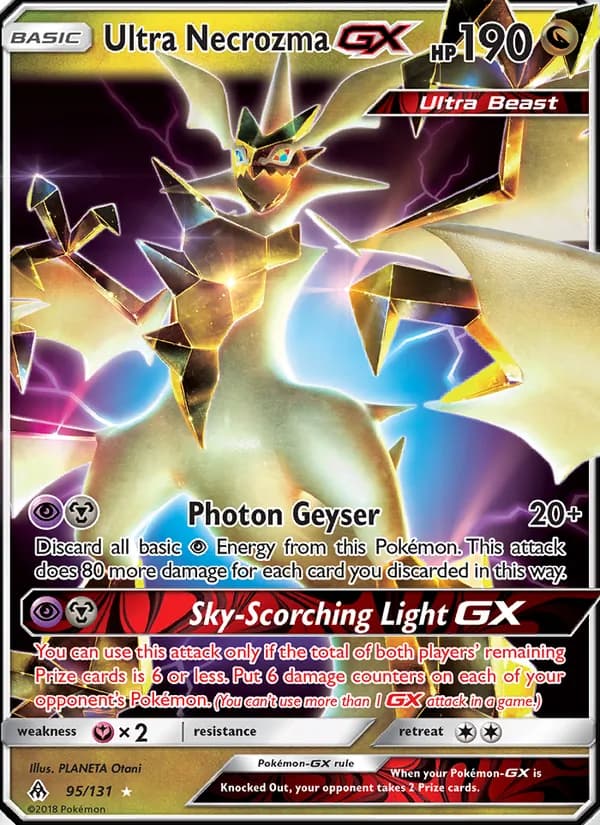 Ultra Necrozma GX card in English