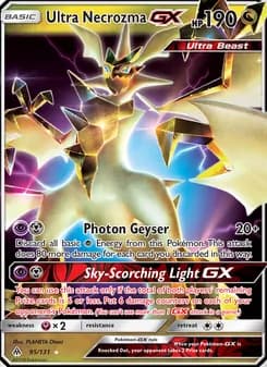 Ultra Necrozma GX card in English