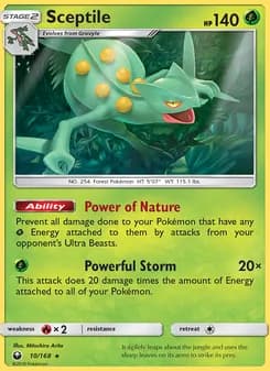 Sceptile card in English