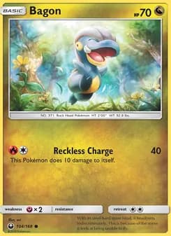 Bagon card in English