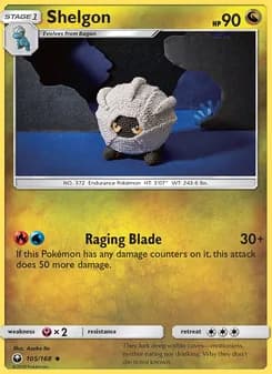 Shelgon card in English