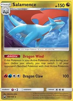 Salamence card in English