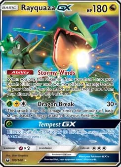 Rayquaza GX card in English
